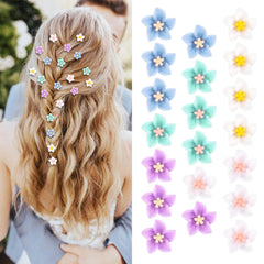 Paderison front packaging showing twenty colorful flower clips for styling