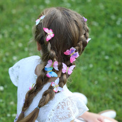 Paderison group of people wearing clips illustrating playful, colorful looks