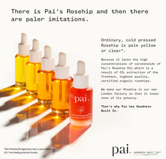 PAI SKINCARE golden oil texture pooled on white surface showing lightweight absorption benefit