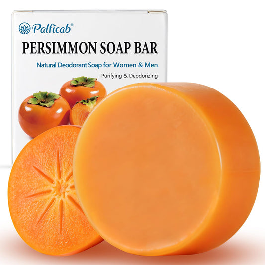 PALFICAB soap front packaging showing natural persimmon benefits