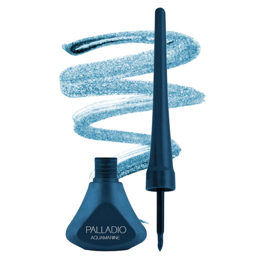Palladio aquamarine eyeliner front packaging showing color and branding benefit: vibrant color