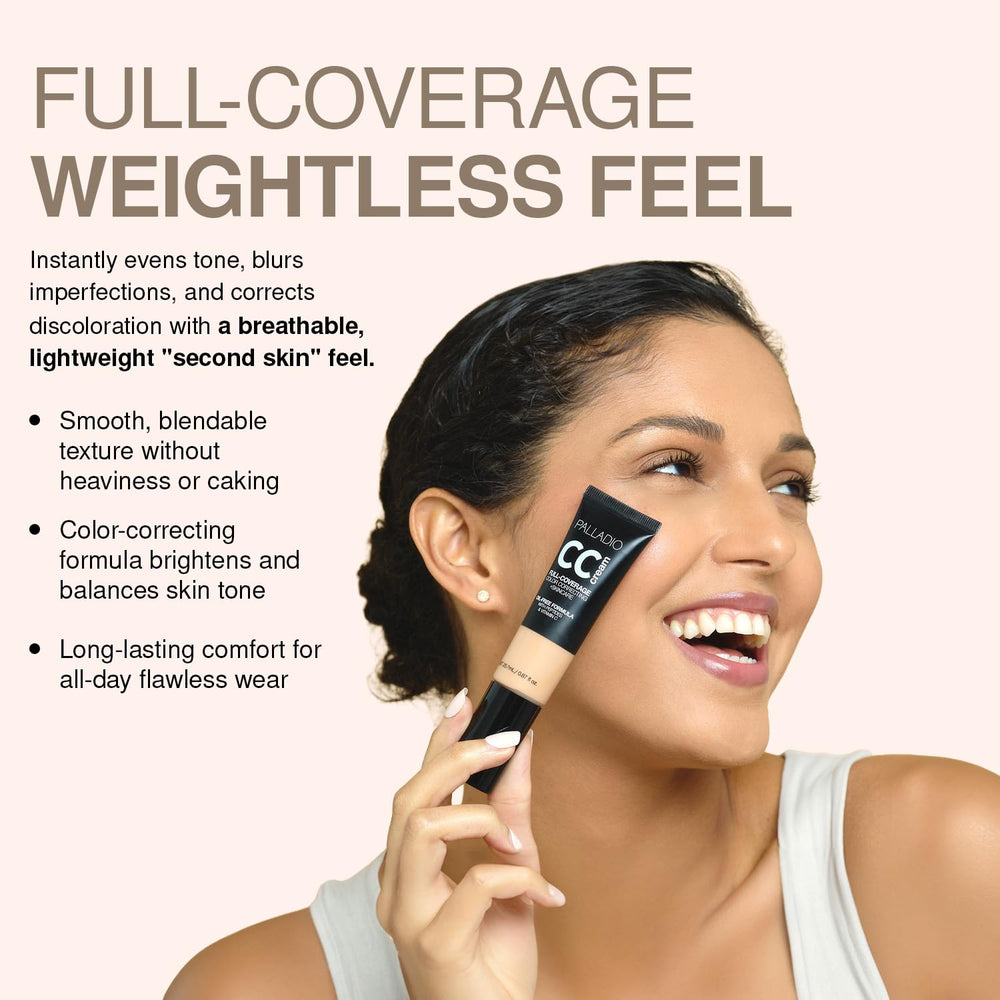 Palladio before and after face comparison illustrating reduced redness and even tone
