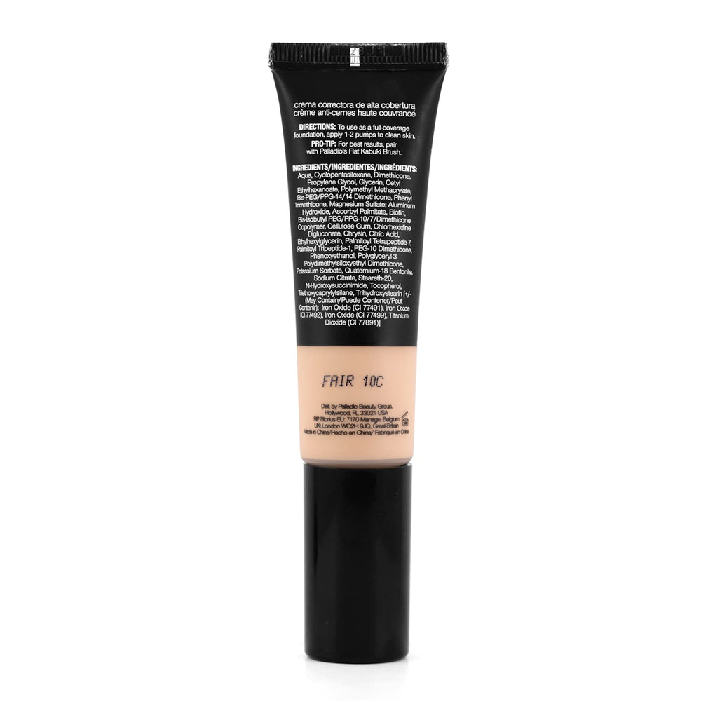 Palladio CC Cream paired with a kabuki brush to show ideal application tool