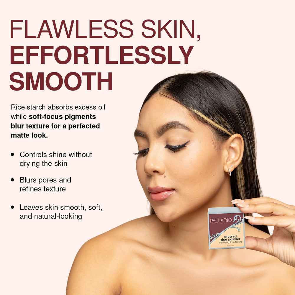 Palladio compact held in hand to show size and travel-friendly portability benefit