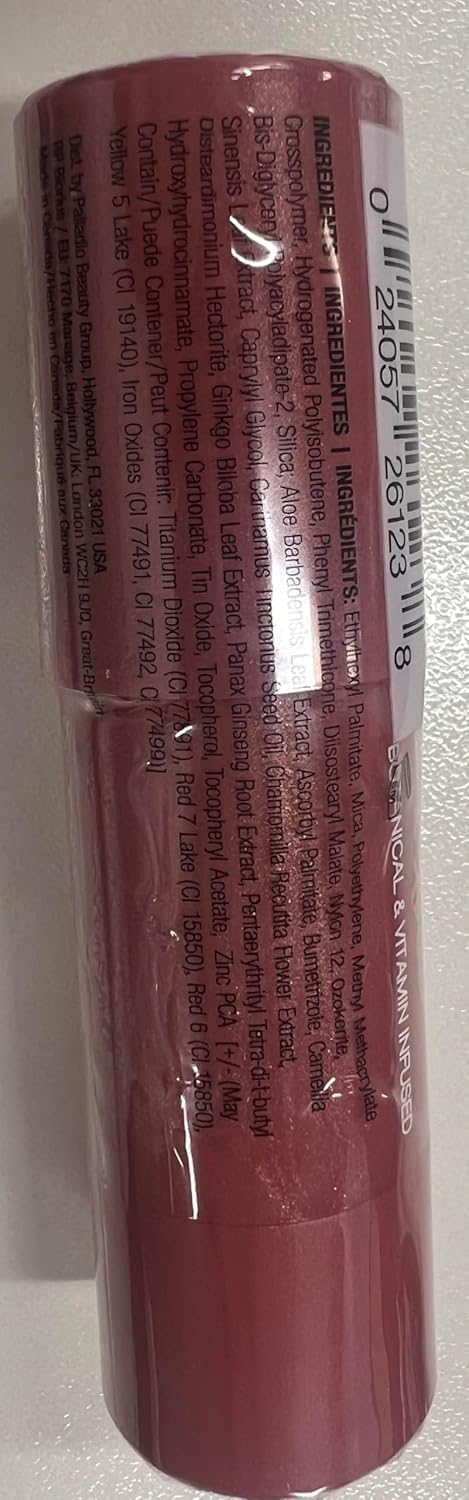 Palladio I'm Blushing packaging detail showing branding and clean-beauty credentials benefit