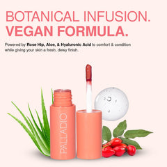 Palladio cheeks blended Wineberry tint for hydrated flush