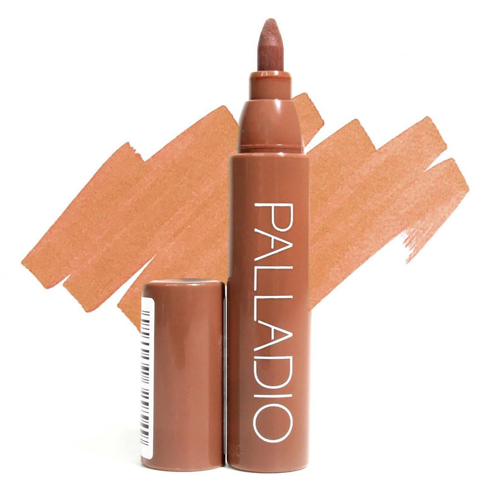 Palladio front packaging showing nude lip stain and matte finish benefit