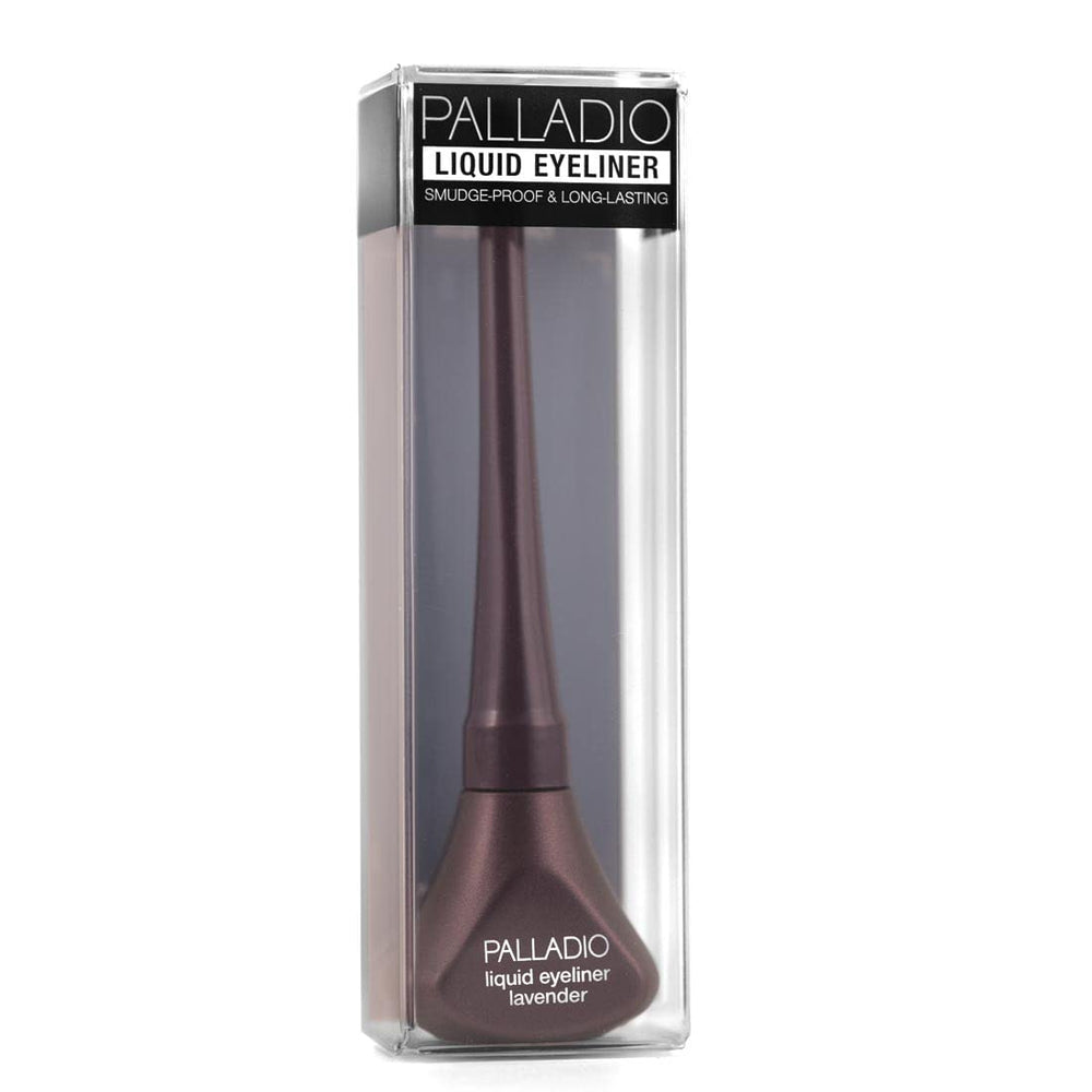Palladio liquid eyeliner lavender swatch on skin showing vibrant payoff