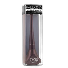 Palladio liquid eyeliner lavender swatch on skin showing vibrant payoff