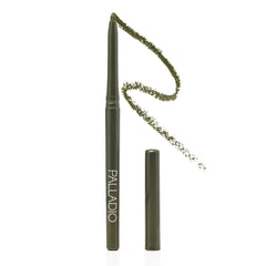 Palladio front packaging showing Olive retractable eyeliner benefits