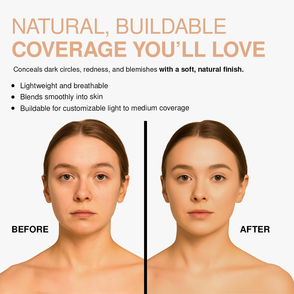 Palladio stick concealer inside makeup bag in lifestyle shot for quick touch-ups on the go