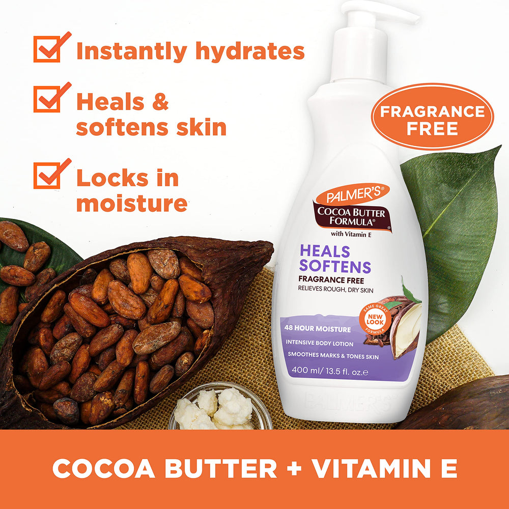 Palmer's close-up of creamy lotion texture illustrating rich hydration