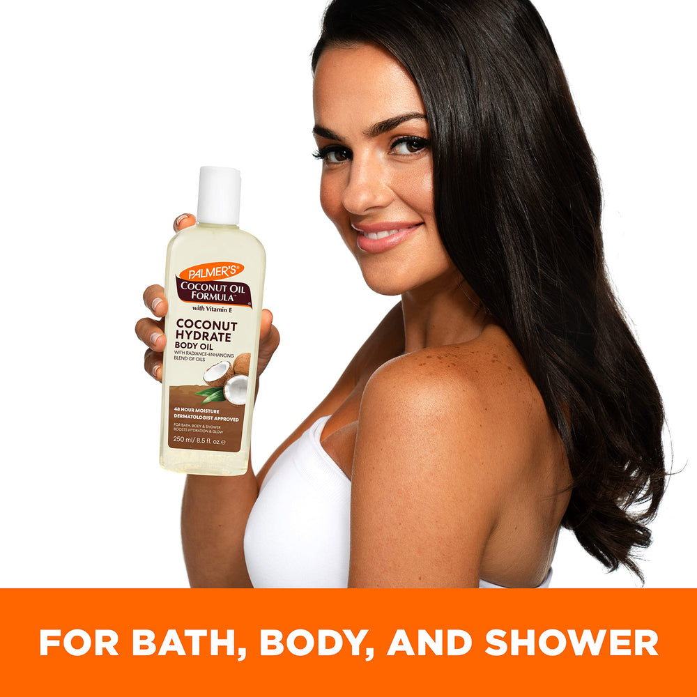 Palmer's in bathroom setting used after shower providing convenient daily hydration