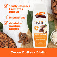 Palmer's creamy lather in hand for gentle cleansing benefit
