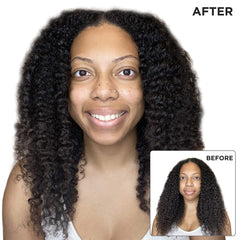 Palmer's defined curls after use showing enhanced bounce and reduced frizz