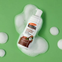 Palmer's foamy cleanser texture close-up demonstrating rich lather