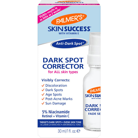 Palmer's front packaging showing serum bottle and branding for clearer complexion benefit