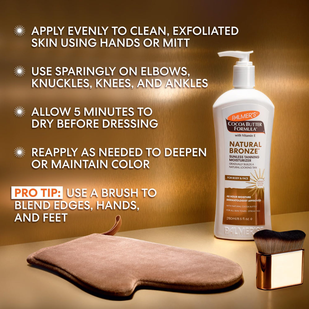 Palmer's pump top dispensing lotion for controlled, no-mess application