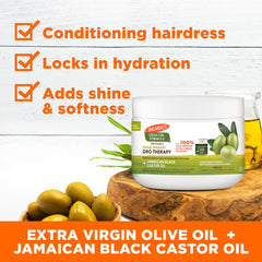 Palmer's applied to hair ends to seal moisture and reduce split ends
