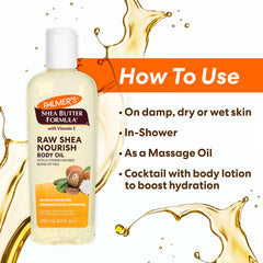 Palmer's bottle on bathroom shelf staged to show lifestyle ease and routine fit