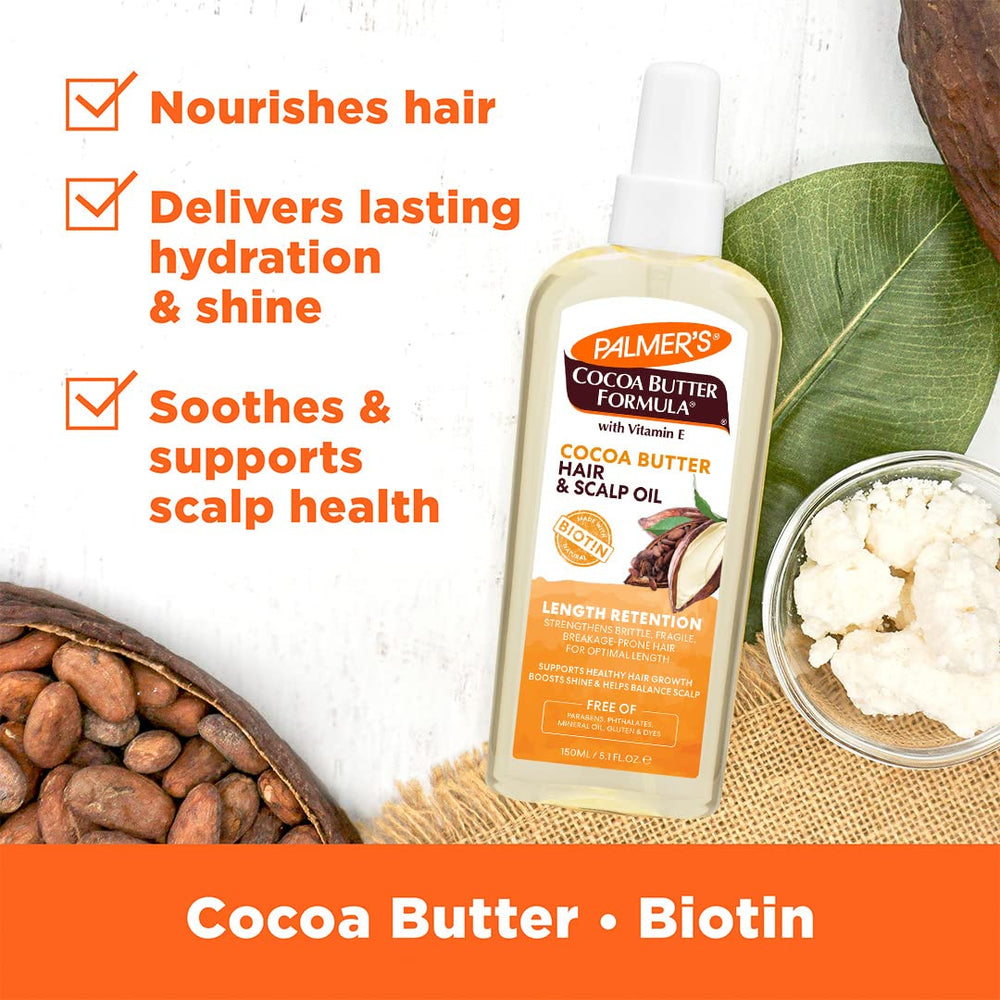 Palmer's applying drops to scalp to promote balanced hydration