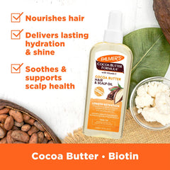 Palmer's applying drops to scalp to promote balanced hydration