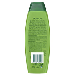 Close-up of aloe ingredient with Palmolive brand highlighting hydrating benefit for smoother hair