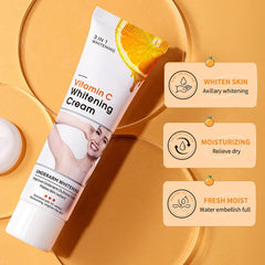 paminify applying cream to underarm demonstrating targeted brightening
