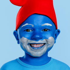 paminify applied to model face showing vivid royal blue coverage and detail