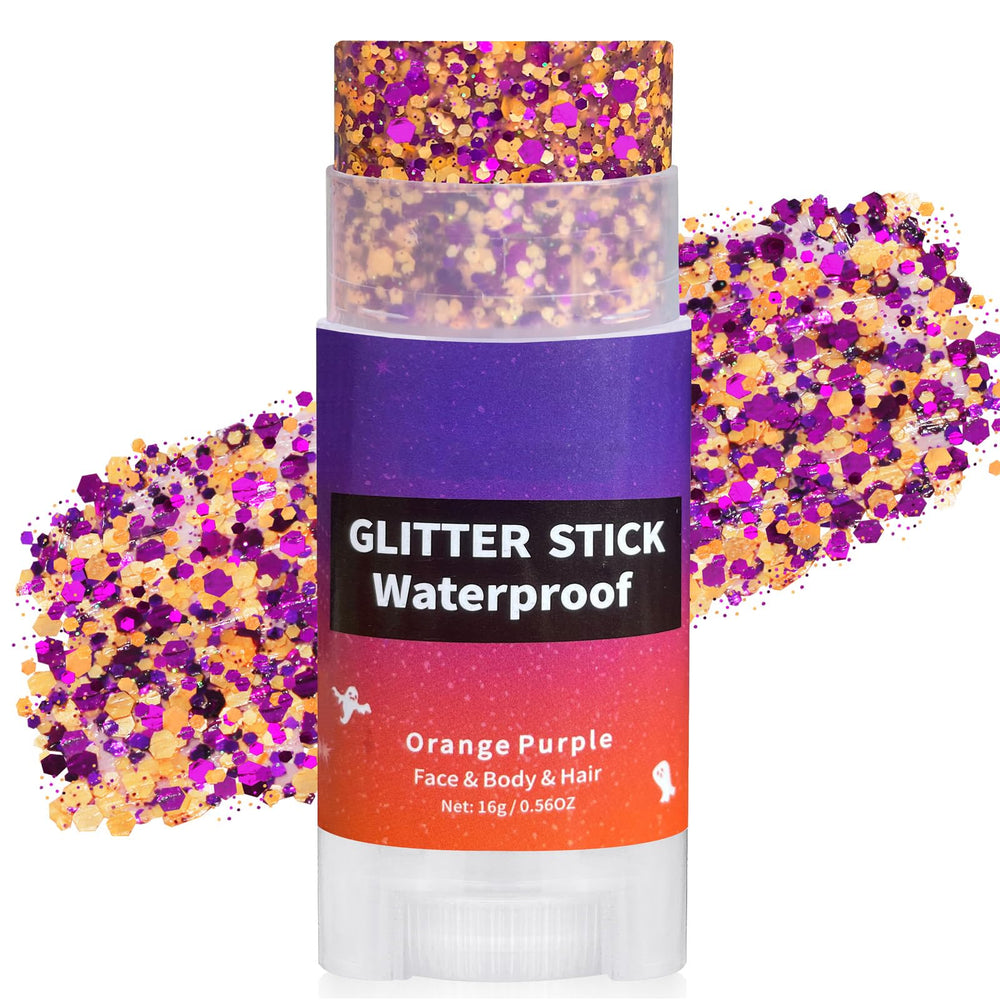 paminify front packaging showing orange and purple glitter stick benefit visibility