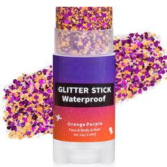 paminify front packaging showing orange and purple glitter stick benefit visibility