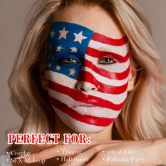 paminify sport fan with bold red white blue stripes for team spirit and visibility
