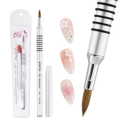 PANA close-up of Kolinsky bristles highlighting fine tip for precise nail detail