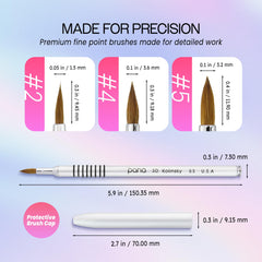 PANA brush with metal cap attached protecting bristles for travel and storage