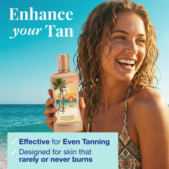 Panama Jack being applied to forearm demonstrating smooth absorption and skin hydration