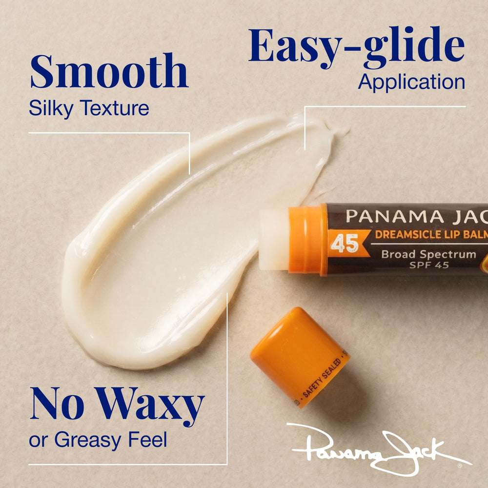 Panama Jack Dreamsicle tube in hand to show pocket-friendly scale