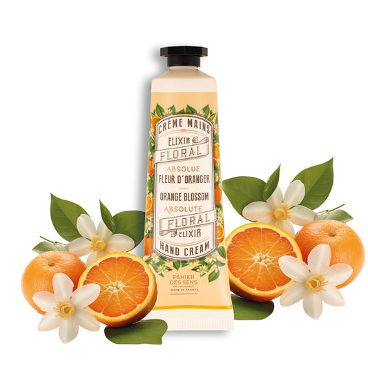 Panier des Sens front packaging showing tube and orange blossom benefit