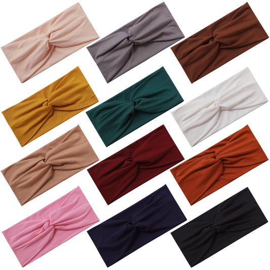 Panleding front packaging showing full 12-color headband set and variety benefit