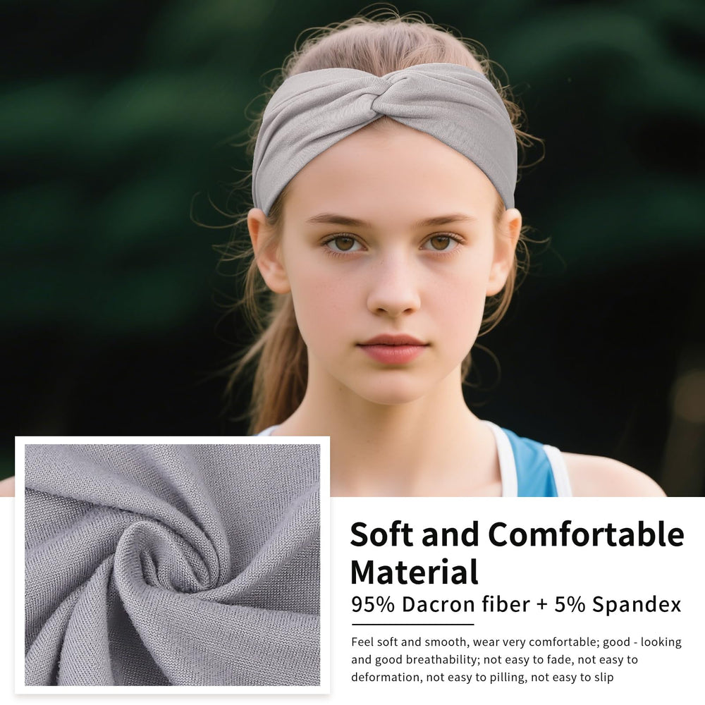 Panleding knotted twist detail on headband, stylish secure hold