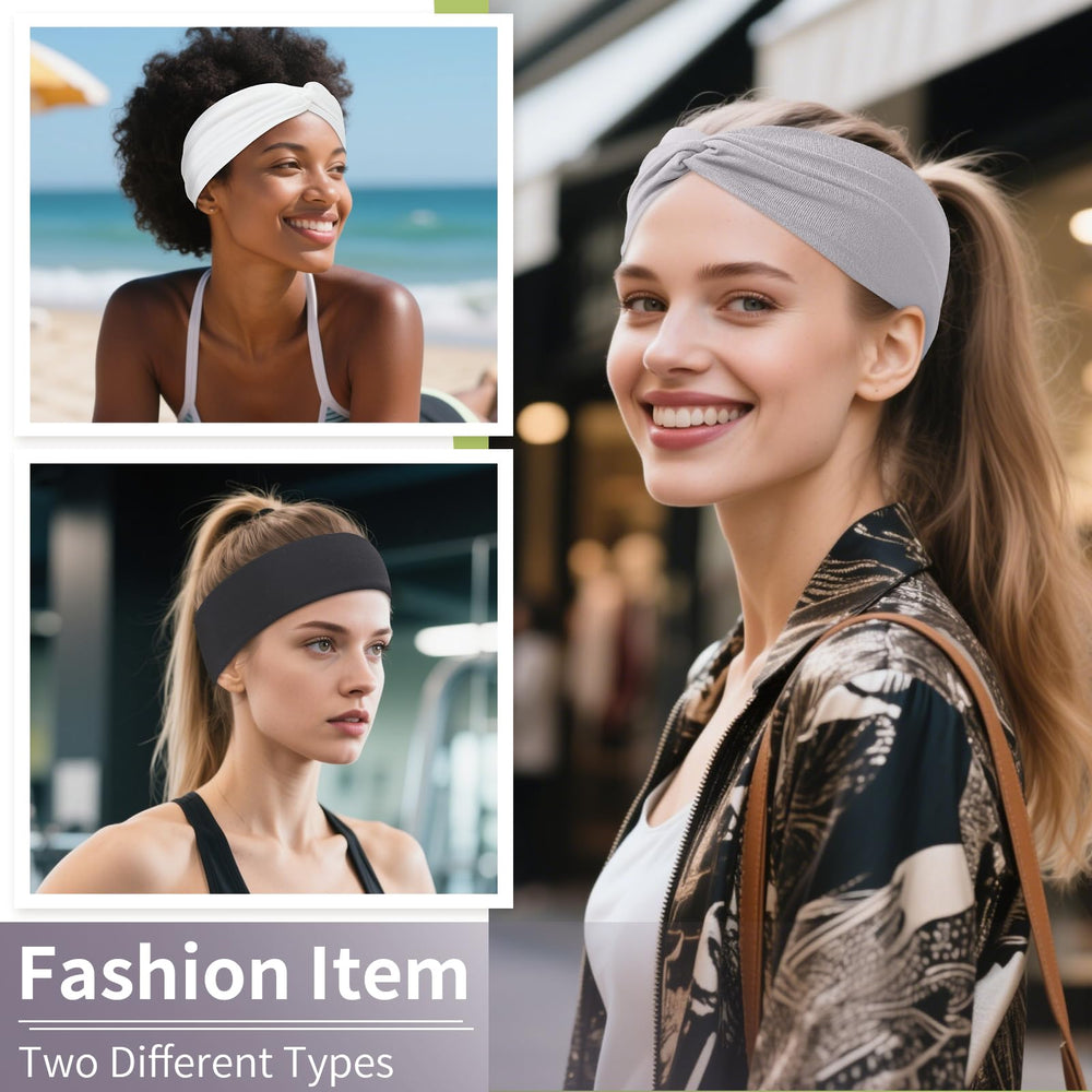 Panleding headband beside a hand to show scale, comfortable fit visual
