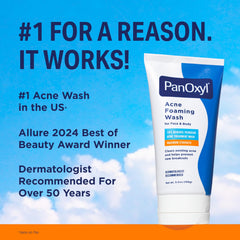 PanOxyl foaming lather close-up showing deep-cleansing action