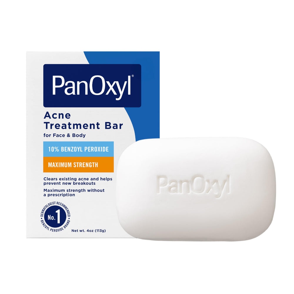 PanOxyl front packaging showing 10% benzoyl peroxide and clear purpose