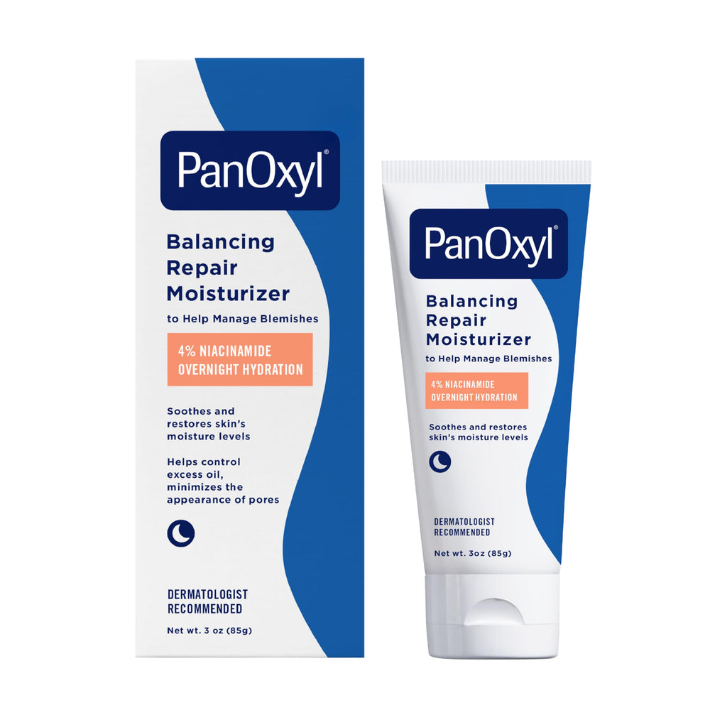 PanOxyl front packaging showing 3 oz tube and benefits