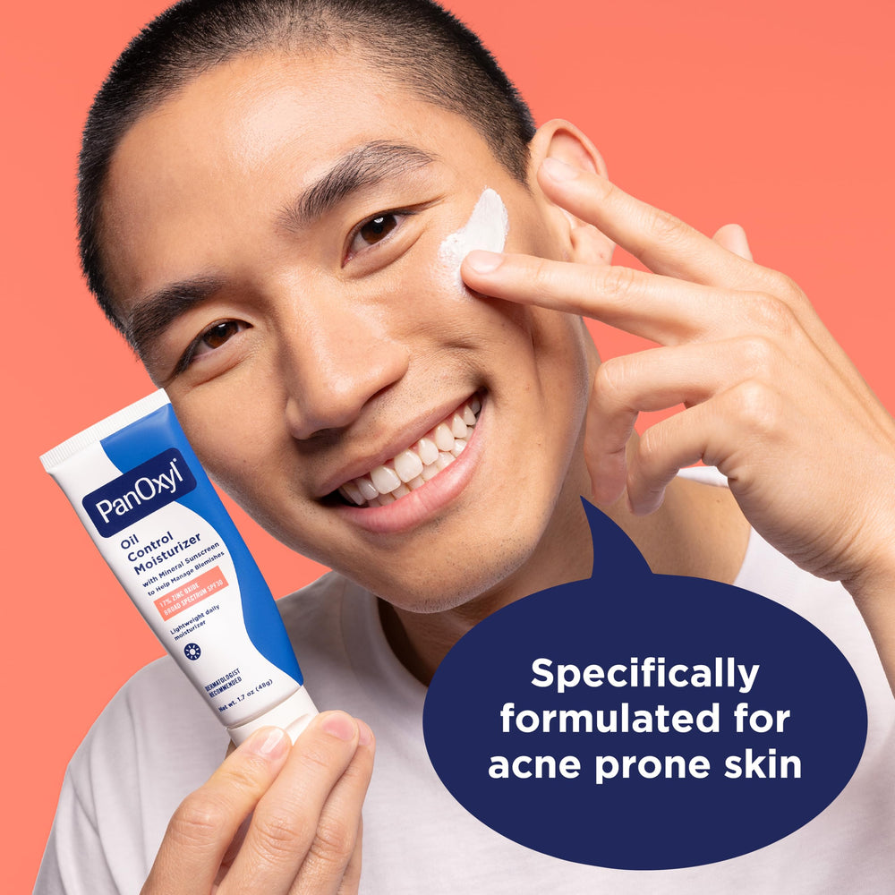 PanOxyl ingredient label zoom highlighting mineral sunscreen actives clarity