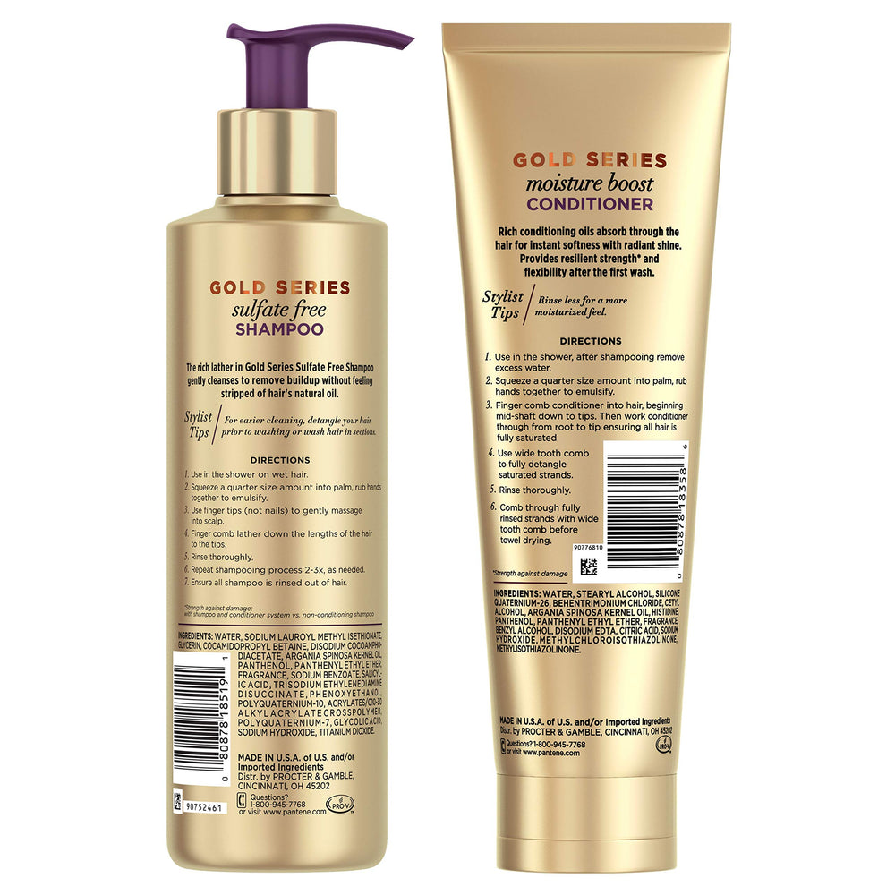 Pantene argan oil shampoo close-up pump emphasizing gentle lather