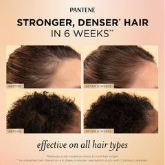 Pantene conditioner texture close-up showing creamy formula that strengthens strands
