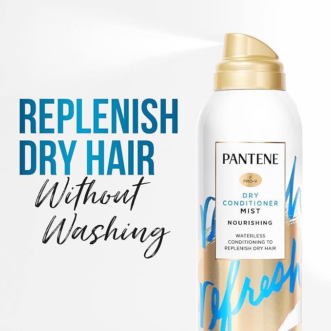 Pantene dry conditioner spray action mist demonstrating even application and lightweight finish