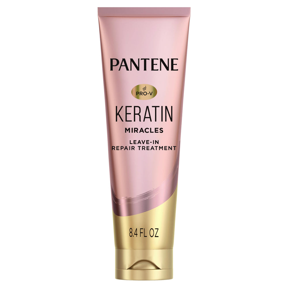 Pantene front packaging showing bottle and product name for easy identification and benefit