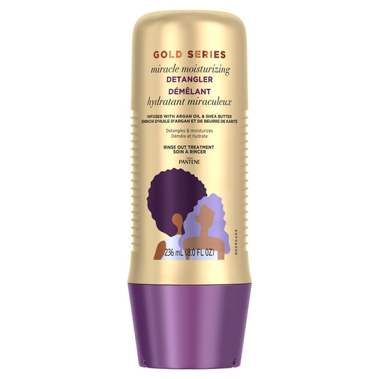 Pantene Gold Series front packaging showing bottle and label, clear brand benefit