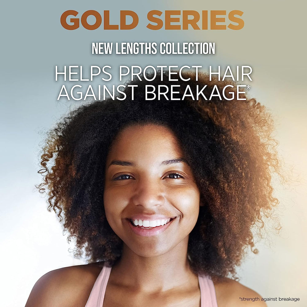 Pantene Gold Series in-use detangling curly hair for improved manageability